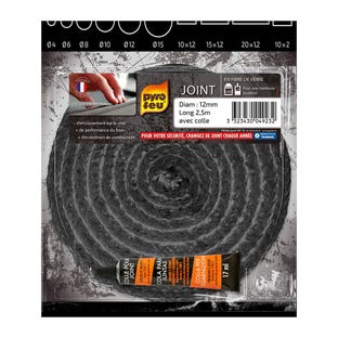 Pyrofeu Kachelkoord rond 12mm Ø + Lijm