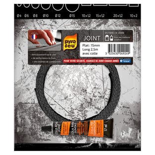 Pyrofeu Kachelkoord plat 15x1,2mm + Lijm