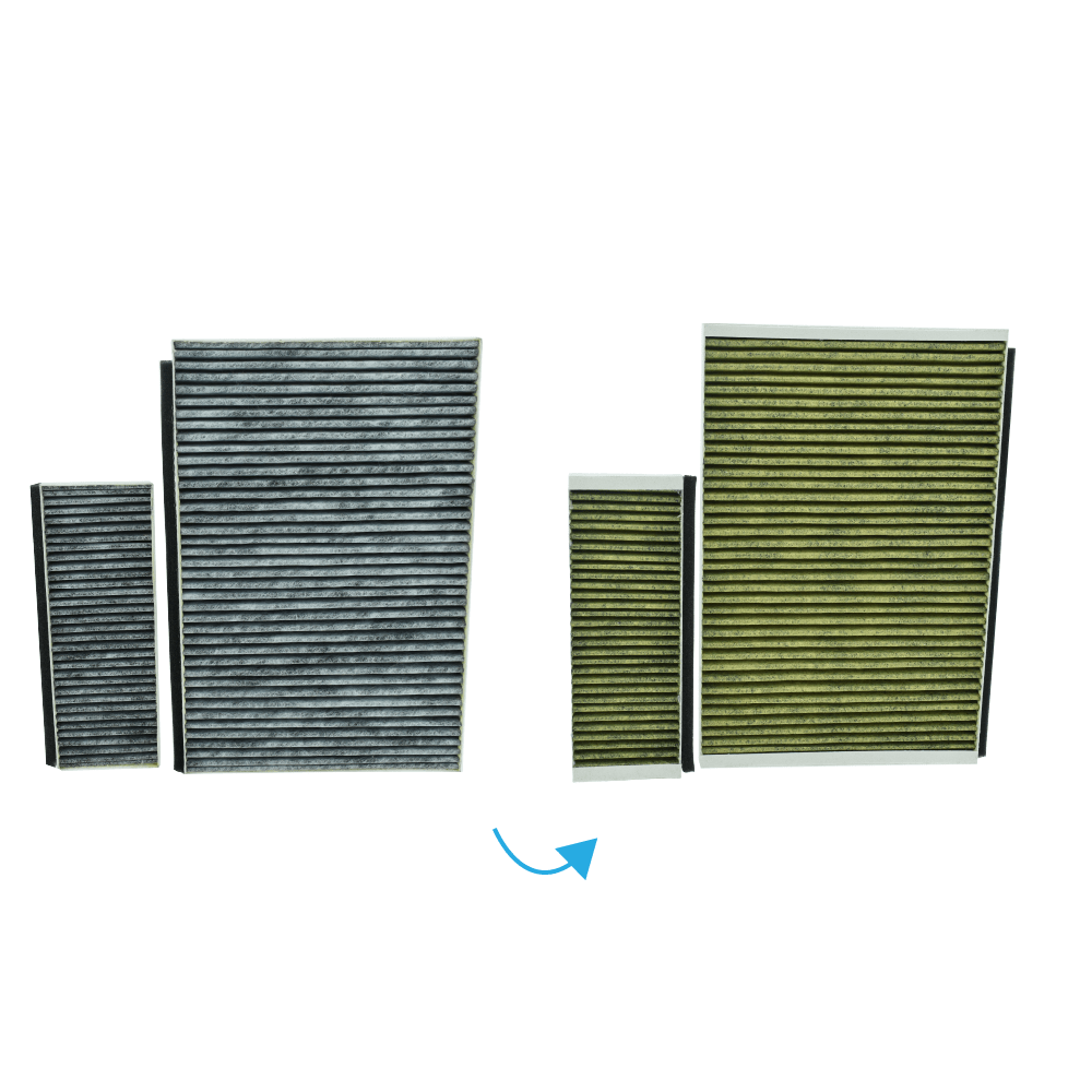 CleanAir Plus Koolstoffilter geschikt voor Constructa 17005414 / CZ51AIB1X6 (2St.)