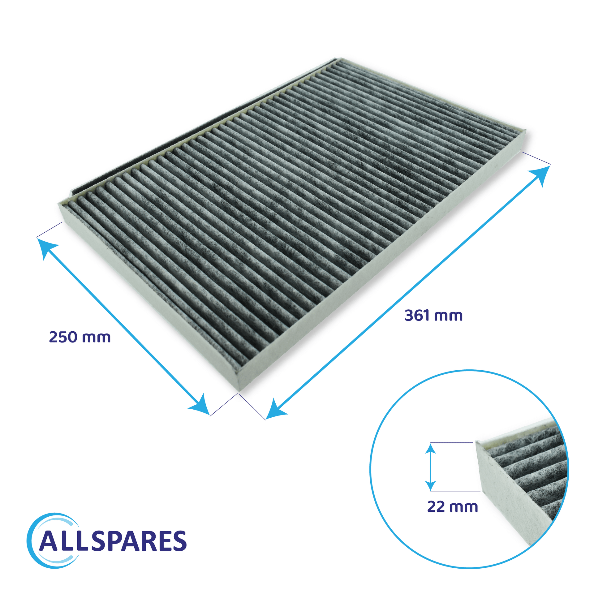 CleanAir Plus Koolstoffilter geschikt voor Constructa 17005414 / CZ51AIB1X6 (2St.)