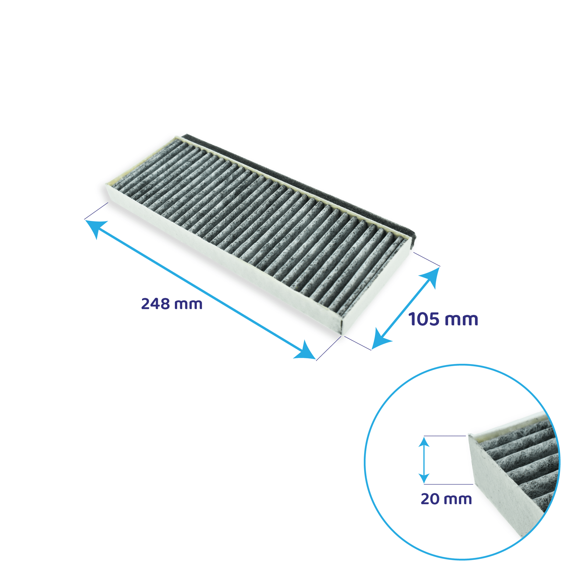CleanAir Plus Koolstoffilter geschikt voor Constructa 17005414 / CZ51AIB1X6 (2St.)