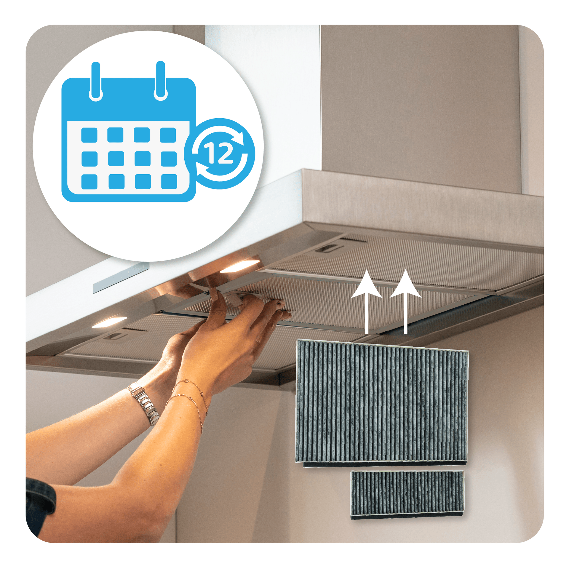 CleanAir Plus Koolstoffilter geschikt voor Gaggenau 11041790 (2St.)