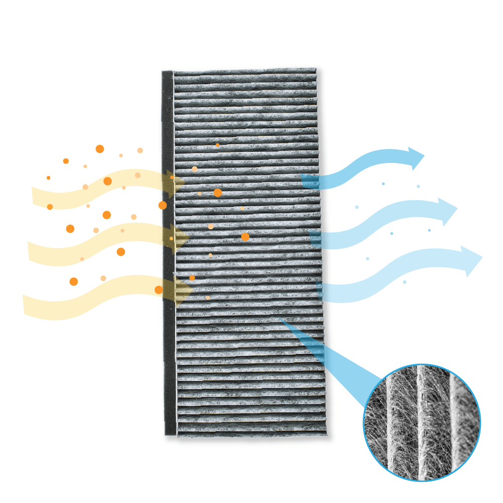 CleanAir Koolstoffilter geschikt voor Bosch 17006837