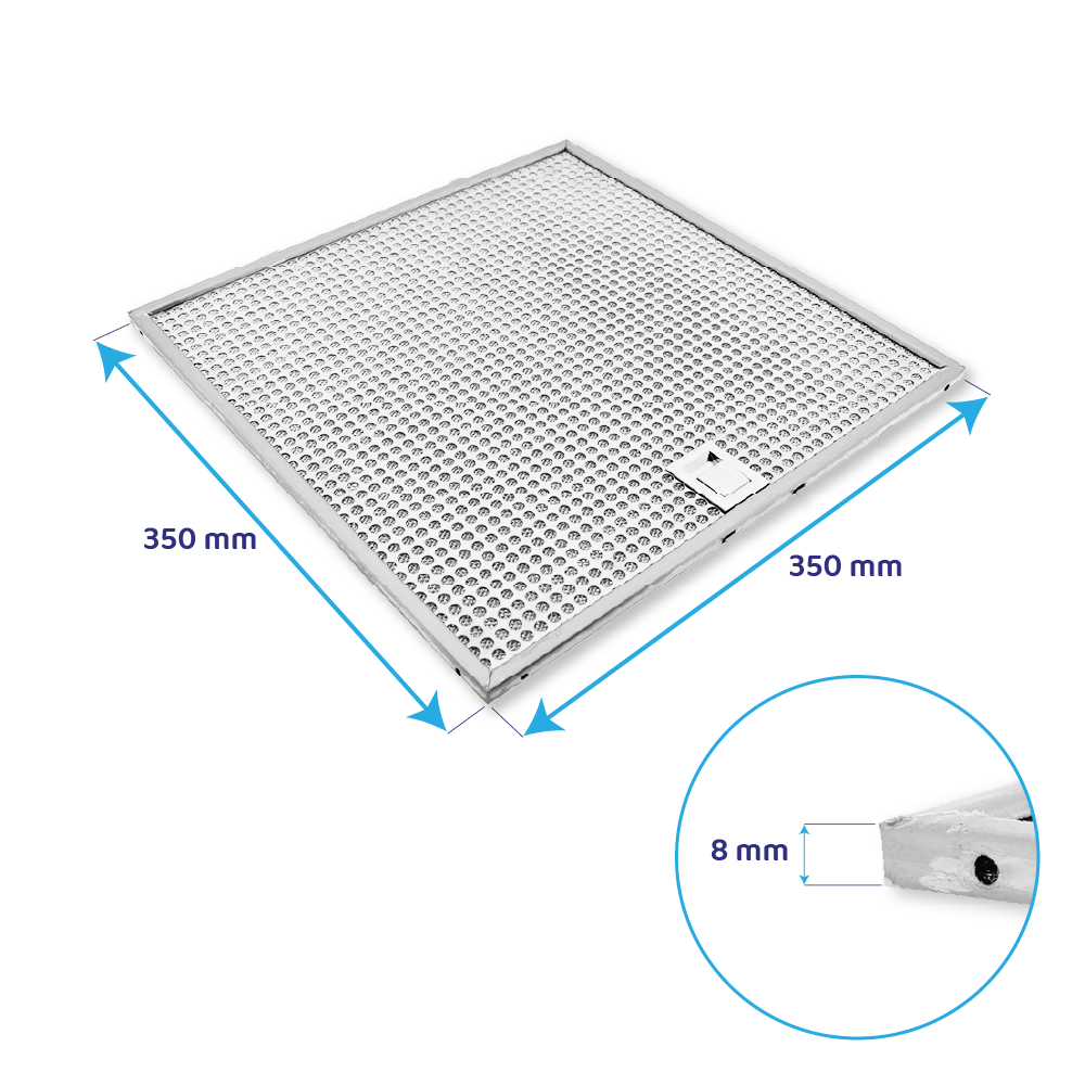 Metaalfilter 350x350mm geschikt voor Ikea Följande / OMNEJD