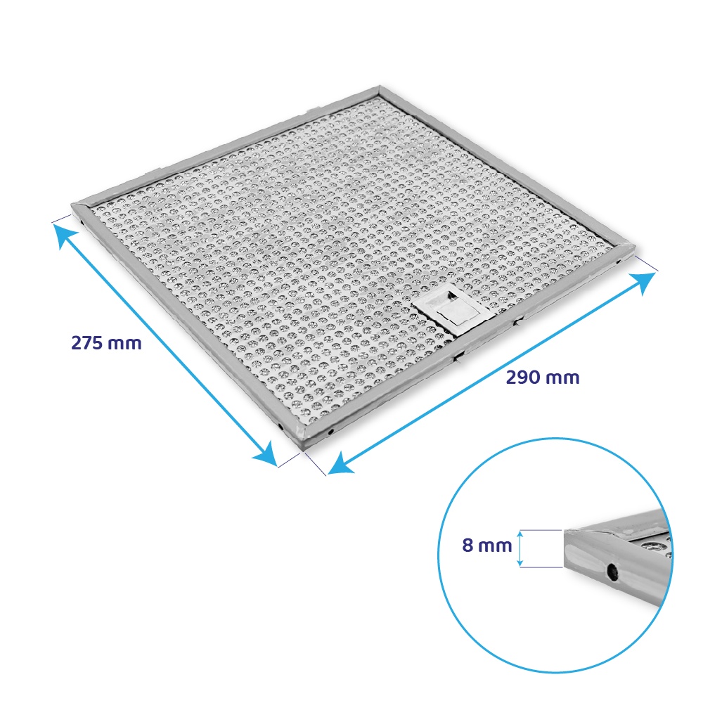 Whirlpool Metaalfilter 275x290mm 482000099560