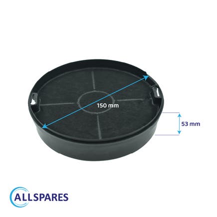 Koolstoffilter geschikt voor Elica Type 47 / CFC0141497 / F00479/1S (2St.)