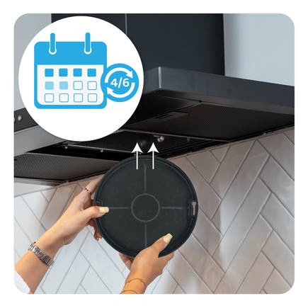 Koolstoffilter geschikt voor Elica Type 47 / CFC0141497 / F00479/1S (2St.)