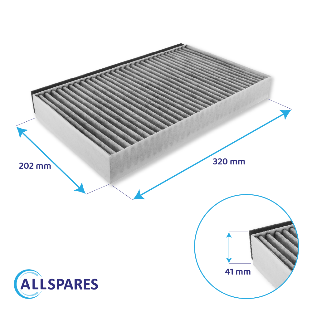 CleanAir Koolstoffilter geschikt voor Siemens 11049702 / 11026771 / LZ53451 voor schachtbreedte van 345 mm