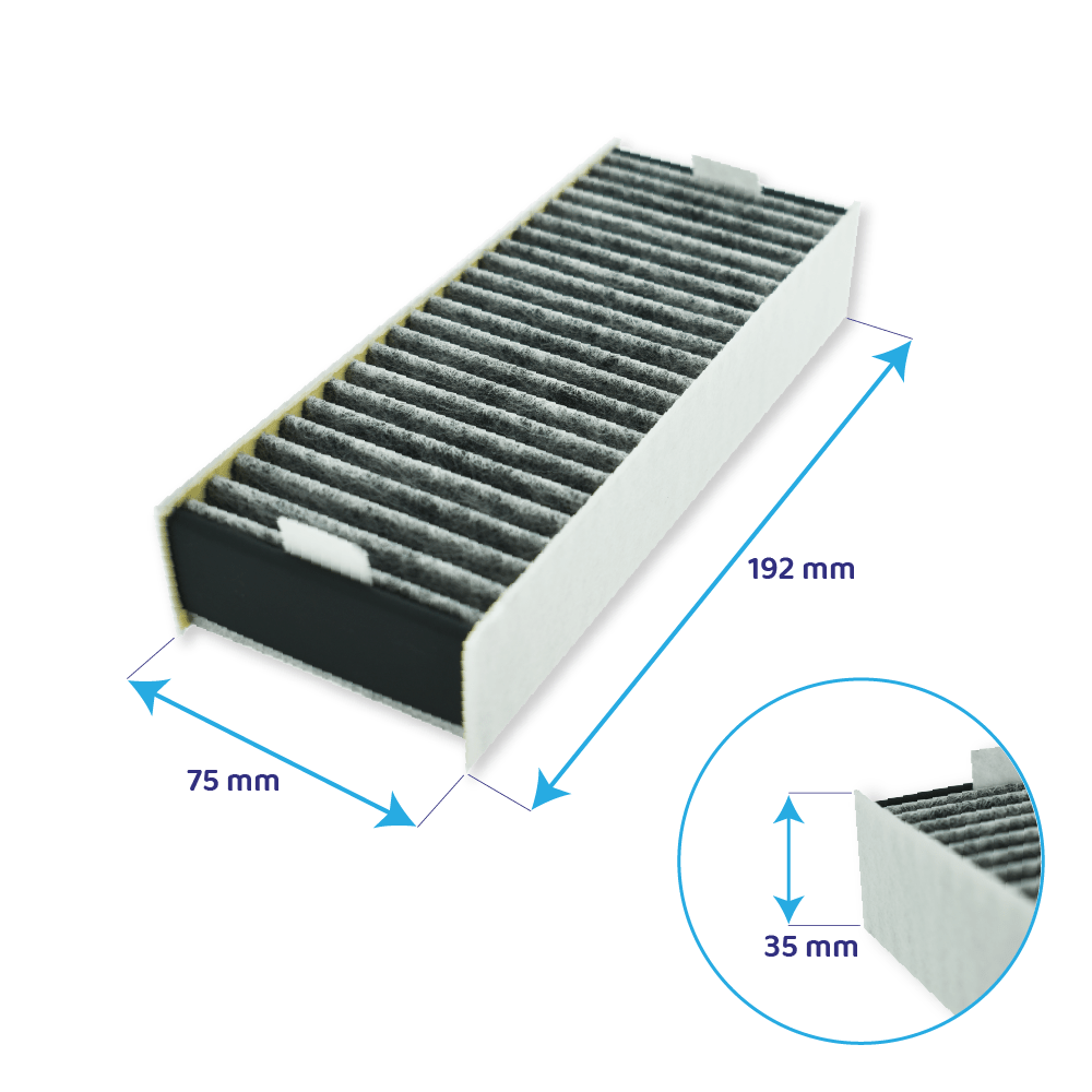 CleanAir Premium Koolstoffilterset Made in Germany met Extra Actieve Koolstof geschikt voor Constructa 17004796 / CZ9VRCR0 (4st.)