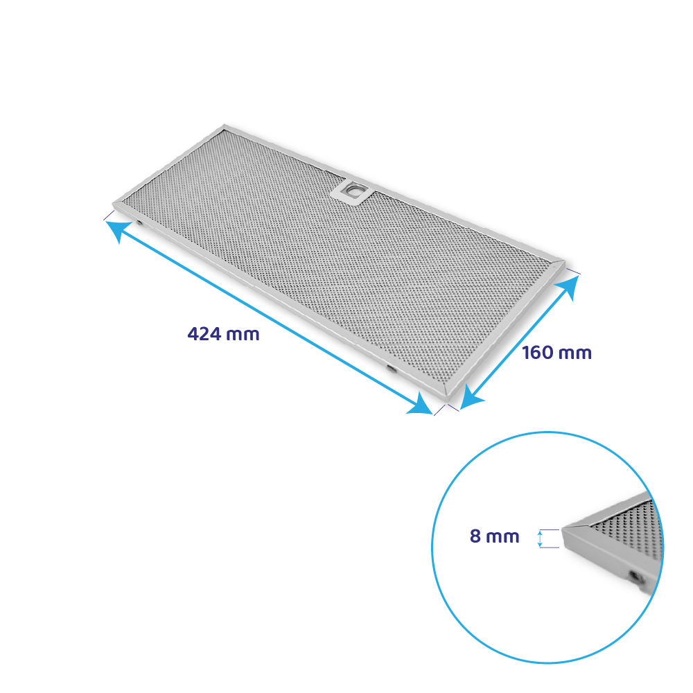 Zanker Metaalfilter 160x424mm 50286533000 (2st.)