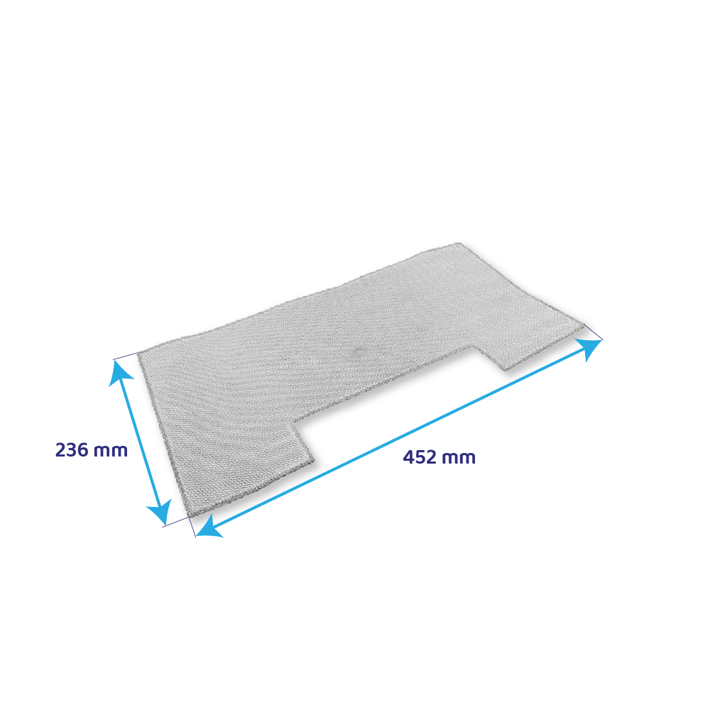 Metaalfilter 452x236 geschikt voor Elica 1010LZ / ESTRAIBILE