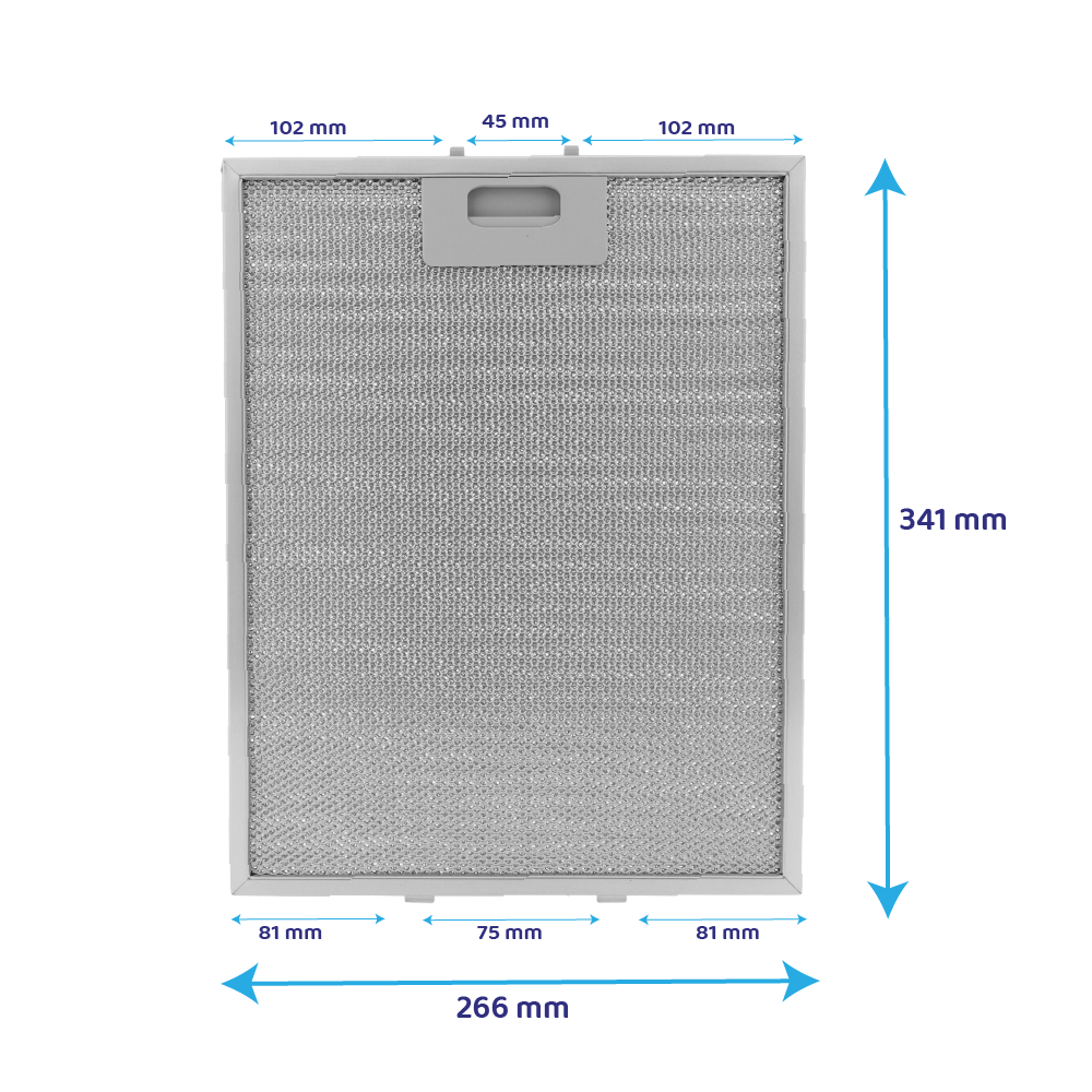 Airforce Metaalfilter 341x266x10mm AF-GF22E