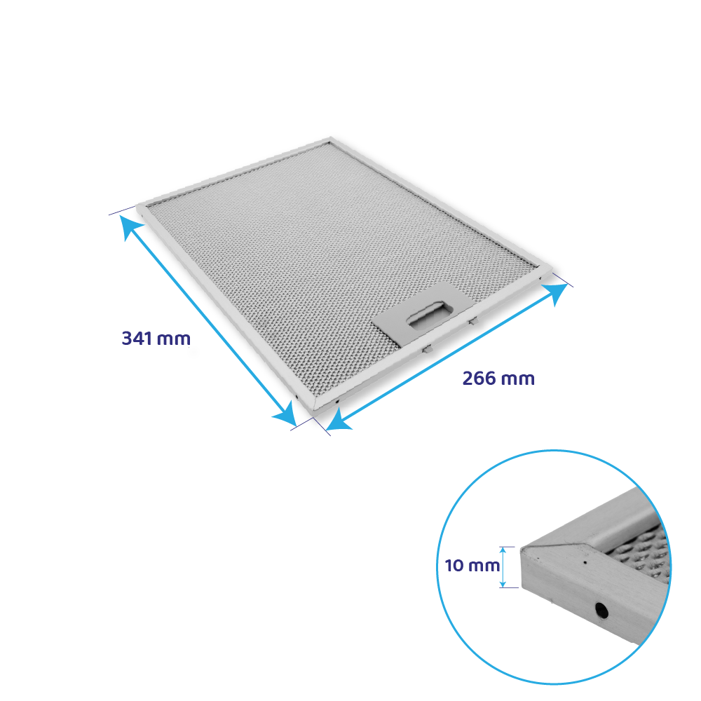 Airforce Metaalfilter 341x266x10mm AF-GF22E