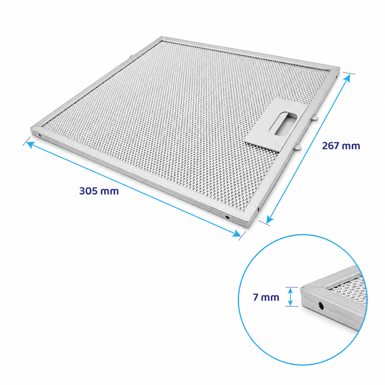 Metaalfilter 305x267mm geschikt voor Climadiff AF600B / AF900