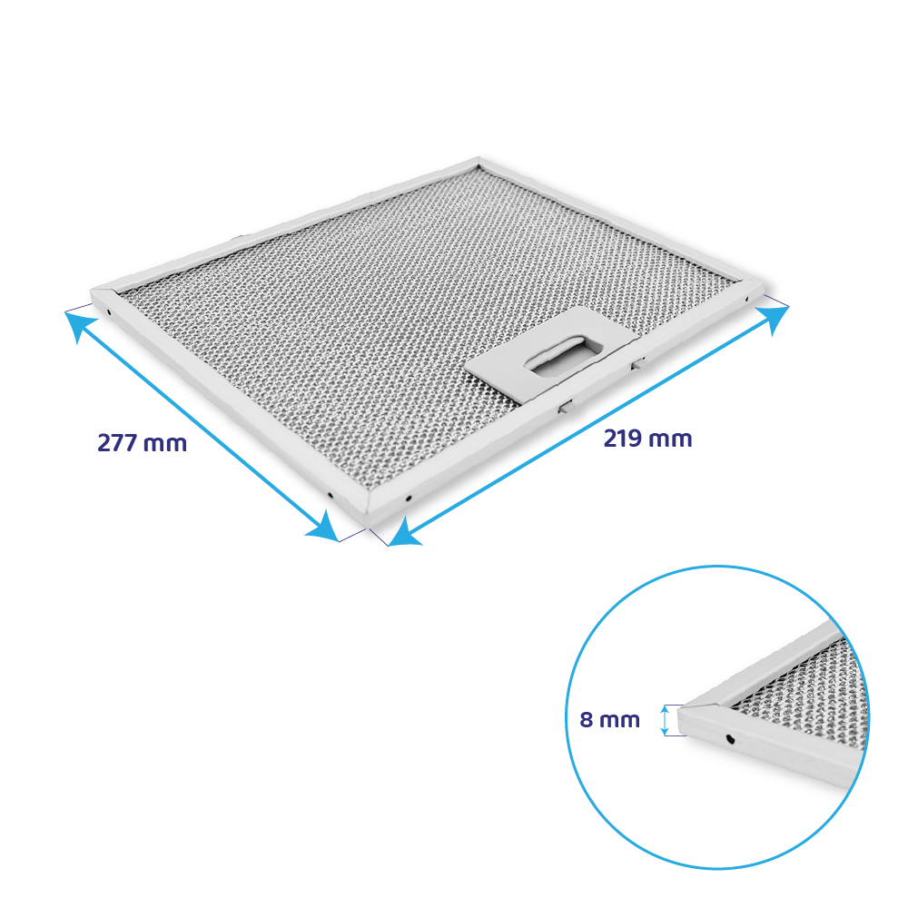 Whirlpool Metaalfilter 275x217x8mm 481248058332